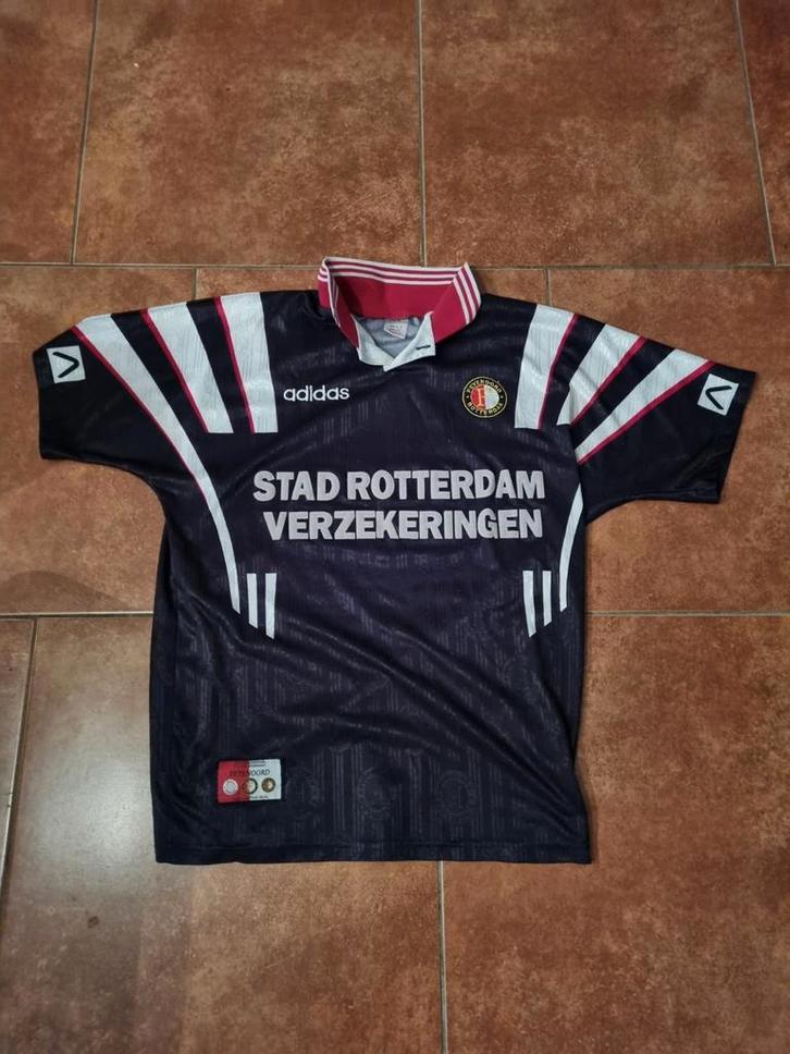 Vintage Adidas Feyenoord Shirt Maat L 96/97 BIEDEN !, Kleding | Heren, Sportkleding, Gedragen, Voetbal, Maat 52/54 (L), Zwart