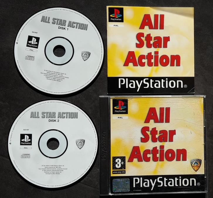 PS1 - All Star Action - PlayStation 1 Racing Sport Actie Com, Spelcomputers en Games, Games | Sony PlayStation 1, Zo goed als nieuw
