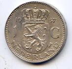 Nederland 1 Gulden 1957, Postzegels en Munten, Munten | Nederland, Ophalen of Verzenden, Koningin Juliana, 1 gulden, Zilver