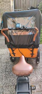 Bakfiets - Elektrisch - Met Huif, Fietsen en Brommers, Fietsen | Bakfietsen, 4 kinderen of meer, Gebruikt, Elektrisch, Ophalen