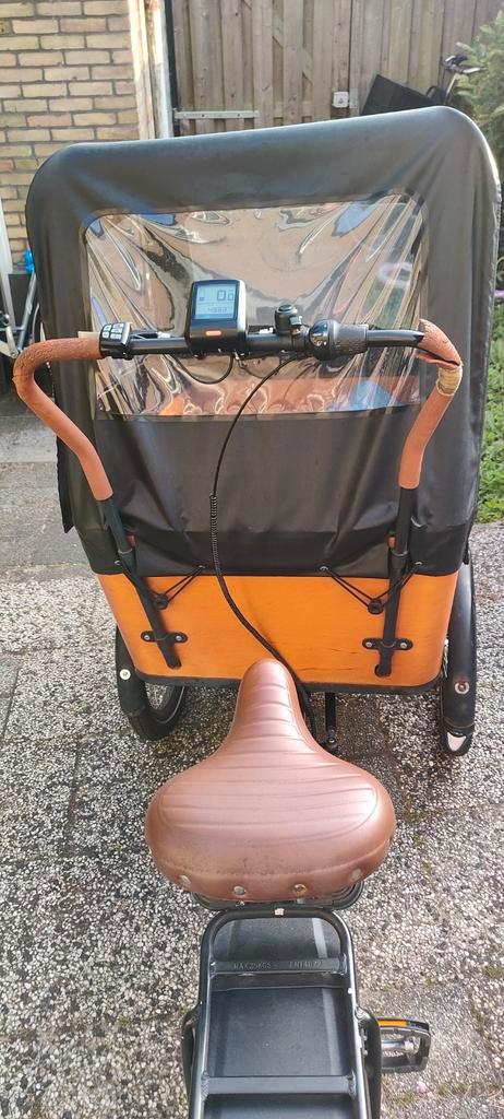 Bakfiets - Elektrisch - Met Huif, Fietsen en Brommers, Fietsen | Bakfietsen, Gebruikt, Overige merken, 4 kinderen of meer, Elektrisch