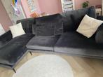 Zwarte velvet hoekbank Eijerkamp, Ophalen, 250 tot 300 cm, Zo goed als nieuw, Vierpersoons of meer