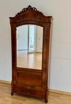 Antieke kledingkast / vitrinekast met spiegel ca. 19e eeuw, Antiek en Kunst, Ophalen