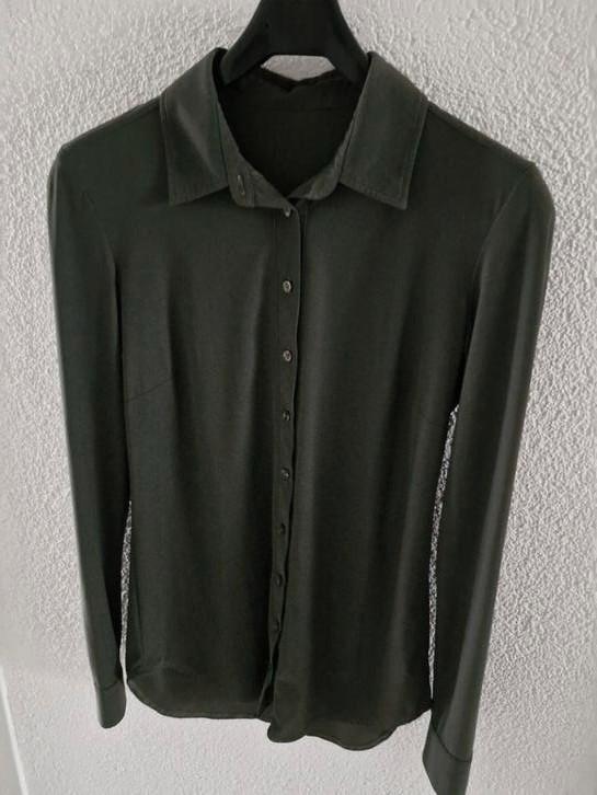 BLOUSE BLOES STUDIO ANNELOES S 36 groen army poppy shirt, Kleding | Dames, Blouses en Tunieken, Zo goed als nieuw, Maat 36 (S)
