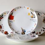 14-delig Rien Poortvliet Kabouter Servies Diner en Ontbijt, Ophalen of Verzenden, Zo goed als nieuw, Overige stijlen, Porselein