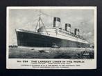 Ansichtkaart Queen Mary - Mayden Voyage, Ophalen of Verzenden, Zo goed als nieuw, Motorboot, Kaart, Foto of Prent