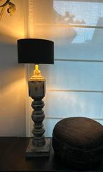 Houten baluster lamp zonder de kap sober landelijk, Ophalen of Verzenden, 50 tot 75 cm