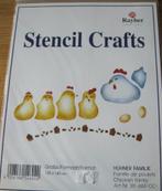mal - stencil crafts - kippen familie - nieuw, Ophalen of Verzenden, Nieuw, Dieren, Pons of Mal