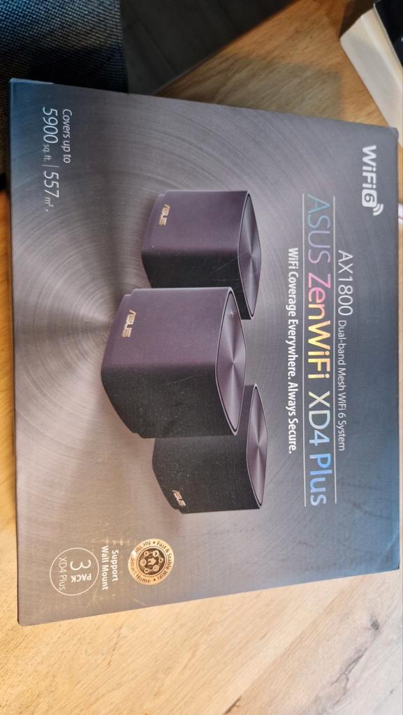 ASUS ZenWiFi XD4 Plus Mesh WiFi 6 System, Computers en Software, Routers en Modems, Zo goed als nieuw, Router met modem, Ophalen of Verzenden