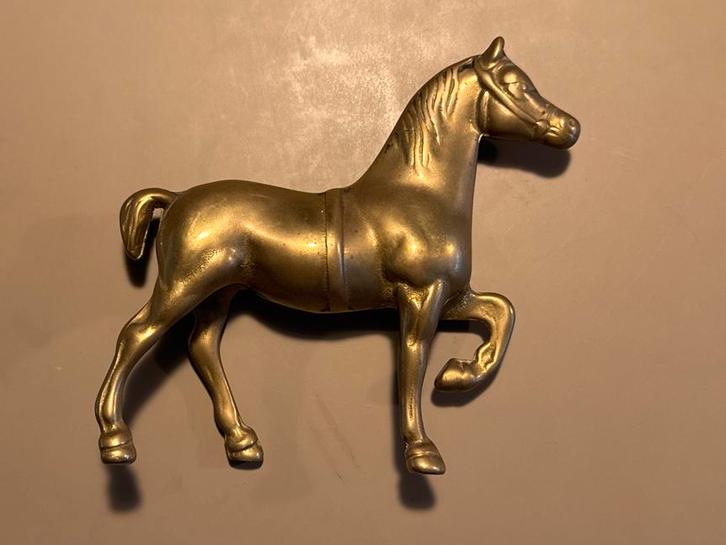 Paardenbeeld messing, Antiek en Kunst, Kunst | Beelden en Houtsnijwerken, Ophalen of Verzenden