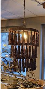 Aura Peperkorn, nieuwe hanglamp suede leder in doos 70x41, Ophalen of Verzenden, Nieuw, Overige materialen, Landelijk