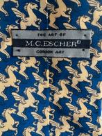 Escher Stropdas - Pegasus Blauw/Geel Zijde, Ophalen of Verzenden, Zo goed als nieuw, Blauw, Met patroon