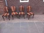 Antieke Stoelen 4 stuks nu 35,-, Huis en Inrichting, Stoelen, Ophalen, Gebruikt, Barok, Bruin