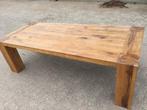 Eettafel | Robuust | Blokpoten | Eikenhout, Ophalen, 100 tot 150 cm, Eiken robuust, Eikenhout