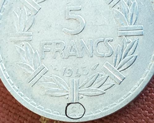 i Frankrijk 5 francs 1945C. KM 888b.3 !!, Postzegels en Munten, Munten | Europa | Niet-Euromunten, Losse munt, Frankrijk, Verzenden