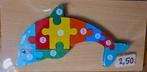 PUZZELTJE - CIJFERS - DINO - KONIJN - BEER - DOLFIJN, Ophalen of Verzenden, 10 tot 50 stukjes, Nieuw, 4 tot 6 jaar