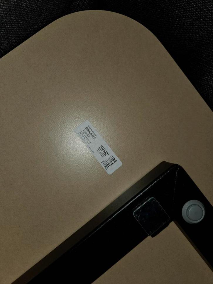 Ikea Bekant Bureau zwart - 120x80 cm, Huis en Inrichting, Tafelonderdelen, Gebruikt, Tafelblad, 100 tot 150 cm, 50 tot 100 cm