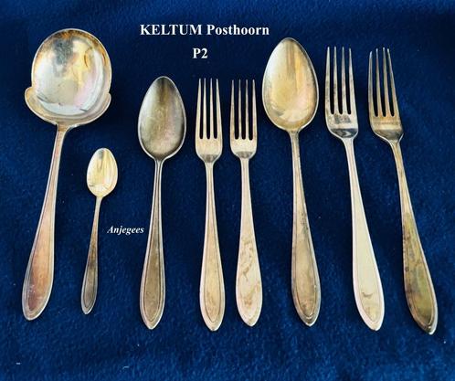Keltum Posthoorn P2 Puntfilet Verzilverd, Antiek en Kunst, Antiek | Bestek, Ophalen