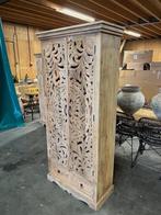 Handgesneden Kast uit India pracht exemplaar Ibiza/Boho Nw, Huis en Inrichting, Ophalen, Ibiza/Boho/Botanisch, Nieuw, 50 tot 100 cm