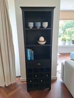 Mooie boekenkast wijnkast vitrinekast servieskast met lade, Huis en Inrichting, Kasten | Vitrinekasten, Ophalen, Teakhout, 50 tot 100 cm