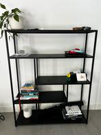 Zwarte stellingkast / open vakken wandkast, Ophalen, Zo goed als nieuw