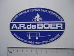 sticker oud Ameland Nes AR de Boer fietsen skelter retro, Verzenden, Zo goed als nieuw, Bedrijf of Vereniging