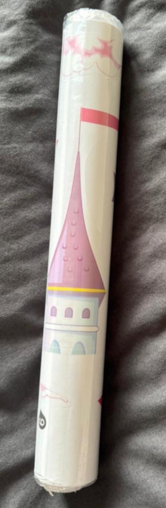 Unicorn & Kasteel Muursticker - Nieuw!, Huis en Inrichting, Stoffering | Behang, Roze, minder dan 10 m², Ophalen of Verzenden
