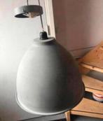 Industriële grijze metalen hanglamp, groot formaat, Ophalen of Verzenden, Zo goed als nieuw, Minder dan 50 cm