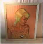 Mooie Tekening 'Blonde Vrouw' - Gesigneerd, Ophalen of Verzenden