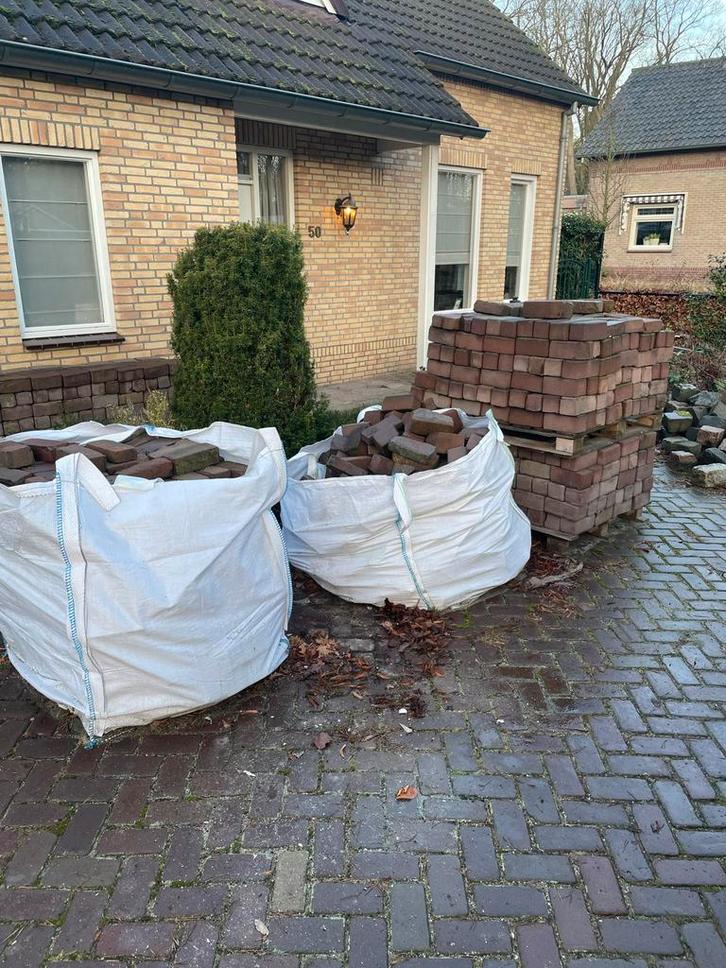 Gebakken klinkers - Dikformaat & Kleiner Formaat gelijk, Tuin en Terras, Tegels en Klinkers, Gebruikt, Klinkers, Beton, Ophalen