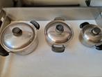 Lagostine pannen, Huis en Inrichting, Ophalen of Verzenden, Gebruikt, Rvs, Pannenset