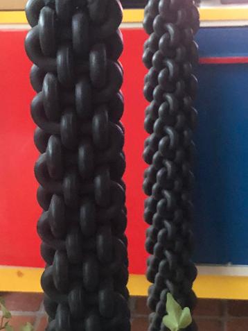 Unieke Kandelaars.Hoog 88 & 82 cm.Gevlochten Smeedijzer! beschikbaar voor biedingen