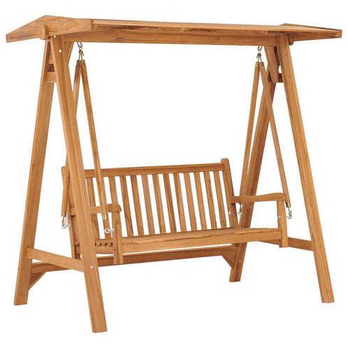 Schommelbank 174 cm massief teakhout, Tuin en Terras, Tuinmeubel-accessoires, Nieuw, Ophalen of Verzenden