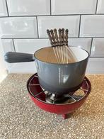 Cousances le Creuset fondue set, Ophalen of Verzenden, Zo goed als nieuw, Gietijzer, Koekenpan of Braadpan