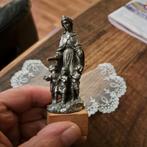 Maria Beeld met Kindjes Tin 10x4 cm groot, Antiek en Kunst, Antiek | Religie, Ophalen of Verzenden
