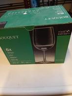 6 Royal Leerdam Bouquet Wijnglazen - 6 stuks, Huis en Inrichting, Keuken | Servies, Glas of Glazen, Nieuw, Ophalen of Verzenden