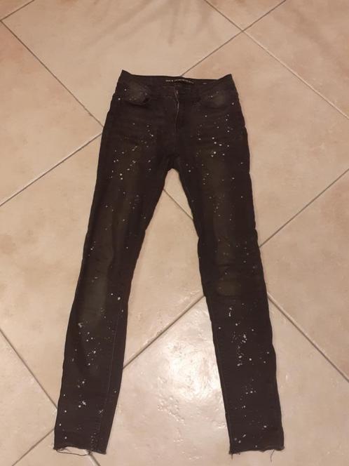Zwarte spijkerbroek Show what you got maat 158/164, Kinderen en Baby's, Kinderkleding | Maat 158, Zo goed als nieuw, Meisje, Broek
