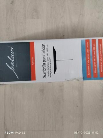 Balkon Parasol BELAVI EEN KEER GEBRUIKT DET ZIE FOTO'S  beschikbaar voor biedingen