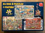 Jan van Haasteren 3x1000 puzzel, Hobby en Vrije tijd, Denksport en Puzzels, Ophalen of Verzenden, 500 t/m 1500 stukjes, Zo goed als nieuw
