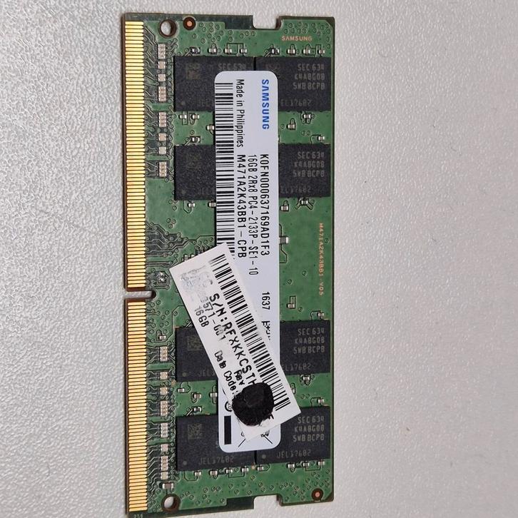 Samsung 16GB PC4-2133p sodimm, Computers en Software, RAM geheugen, Gebruikt, Laptop, 16 GB, DDR4, Verzenden