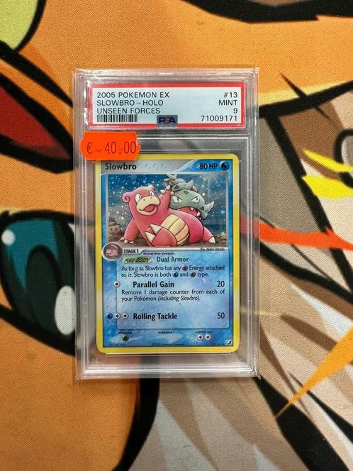 Slowbro holo 13/115 Unseen Forces PSA 9, Hobby en Vrije tijd, Verzamelkaartspellen | Pokémon, Nieuw, Losse kaart, Ophalen of Verzenden