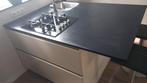 Moderne wit-zwarte hoogglans eilandkeuken GEDEMONTEERD, Huis en Inrichting, Keuken | Complete keukens, Zwart, Ophalen of Verzenden