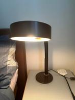 Retro d-bruine metalen bureaulamp/ orginele, Ophalen of Verzenden, Metaal, Zo goed als nieuw, 50 tot 75 cm