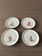 Set van 4 vintage bordjes met kabouters, Ophalen of Verzenden