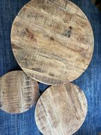 Drie nieuwe set salontafels, Huis en Inrichting, Tafels | Sidetables, Ophalen, 50 tot 100 cm, Rond, Zo goed als nieuw