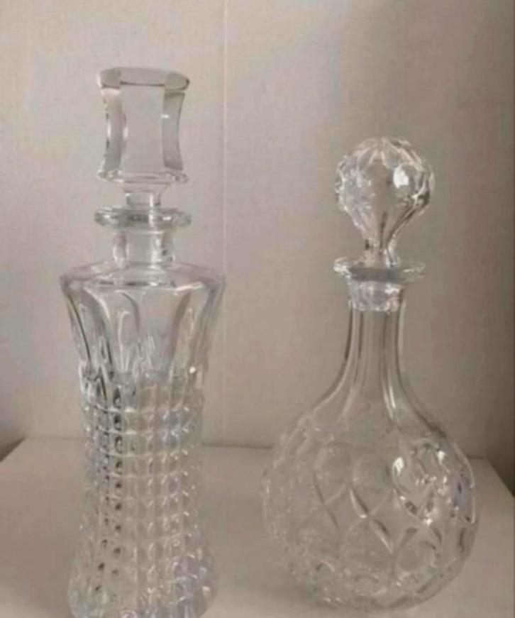 Karaffen Set - Elegant Design Glaswerk Antiek Sti, Antiek en Kunst, Antiek | Glas en Kristal, Ophalen of Verzenden