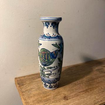 Vintage Handbeschilderde Vaas - 18cm - 1997 beschikbaar voor biedingen