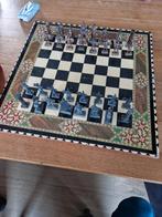 Vintage Schaakspel - Ajedrez Helenico, Een of twee spelers, Ophalen of Verzenden, Gebruikt, Metalium