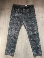 Miss Etam stretch broek met print maat 48, Ophalen of Verzenden, Zo goed als nieuw, Zwart, Broek of Spijkerbroek