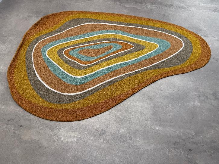 Vloerkleed Brink & Campman Aura Ochre in-outdoor 160x230 cm, Huis en Inrichting, Stoffering | Tapijten en Kleden, Nieuw, 150 tot 200 cm